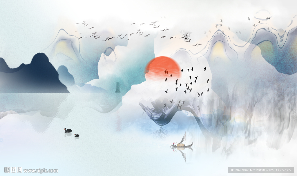 新中式背景