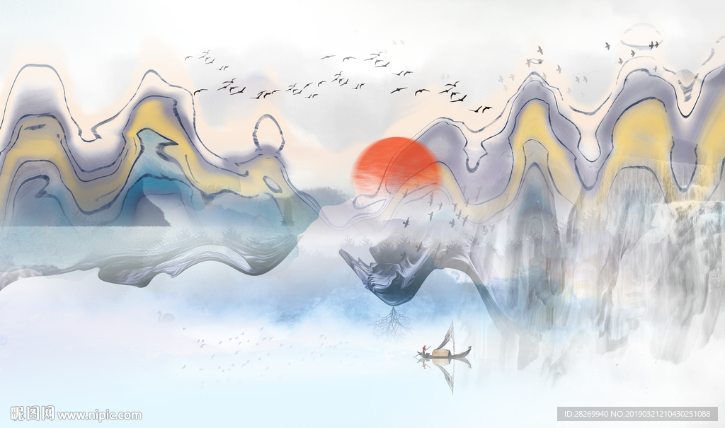 新中式背景