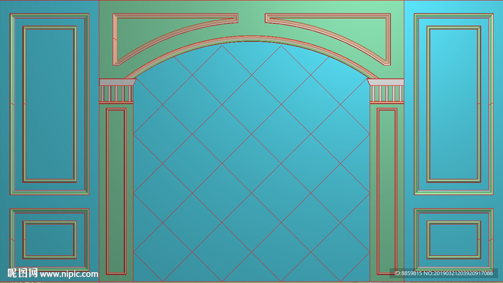 精雕灰度图 洋花 柱头 背景