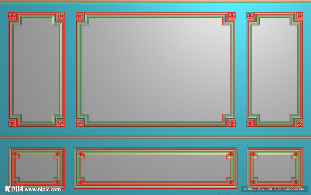 精雕灰度图 洋花 柱头 背景