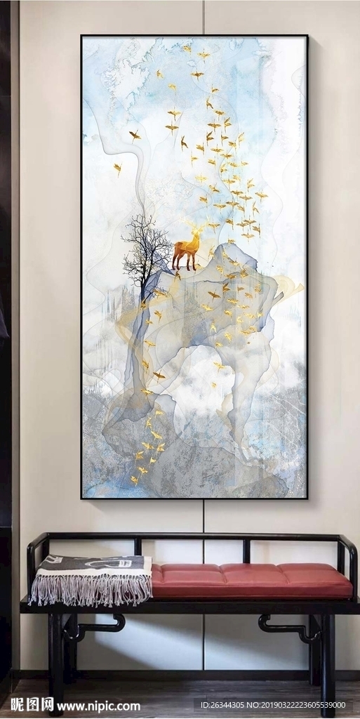 轻奢新中式飞鸟小清新北欧装饰画