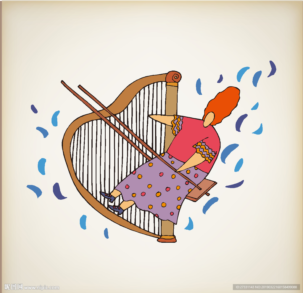 音乐 舞蹈 插画 乐器 壁画