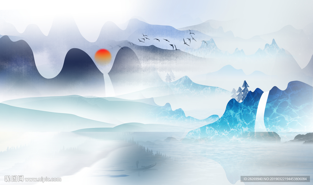 新中式山