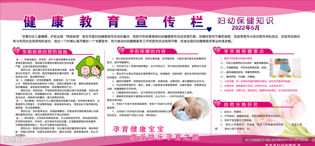 健康教育宣传栏 妇幼展板