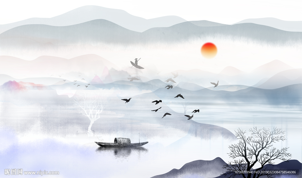 新中式背景墙