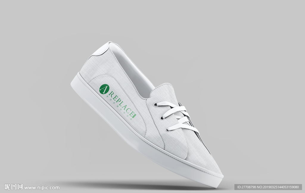 小白帆布鞋样机图片