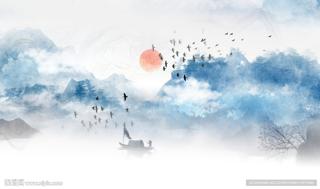 新中式山水画