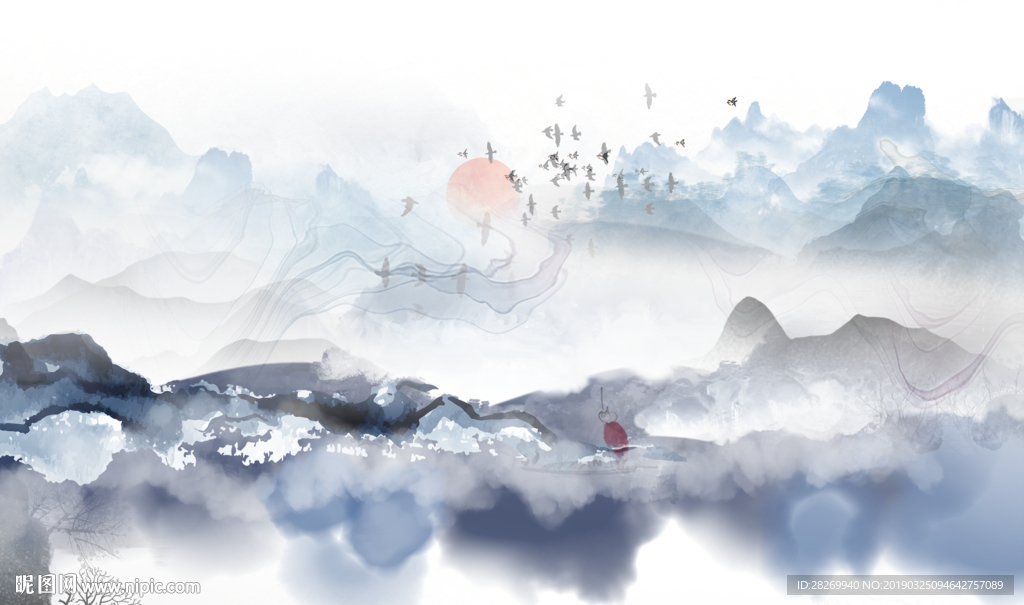 新中式山水画