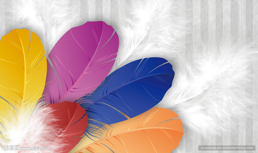 彩色羽毛