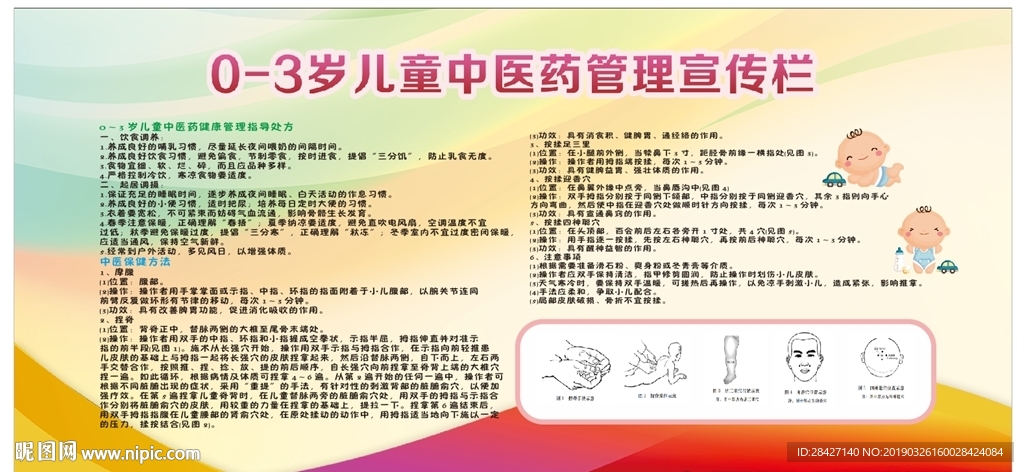 0-3岁儿童中医药管理宣传栏