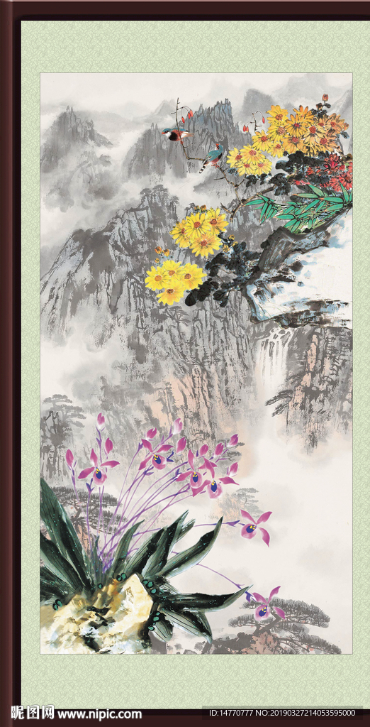 兰花国画