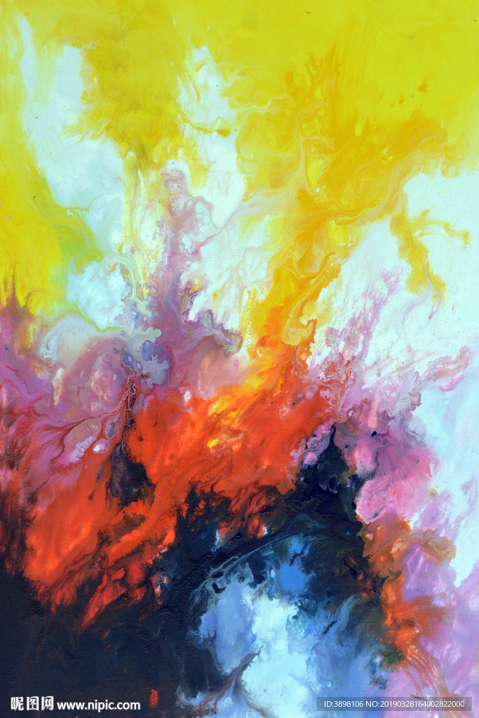 艺术玄关七彩水彩玄关背景墙