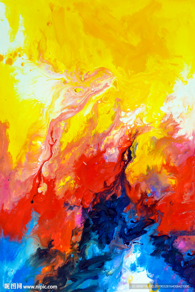 艺术喷溅水彩玄关背景墙