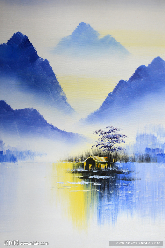 艺术抽象山水客厅装饰画