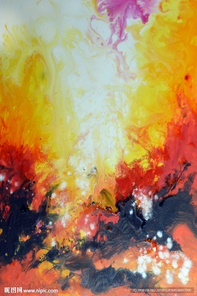 抽象艺术水彩玄关装饰画