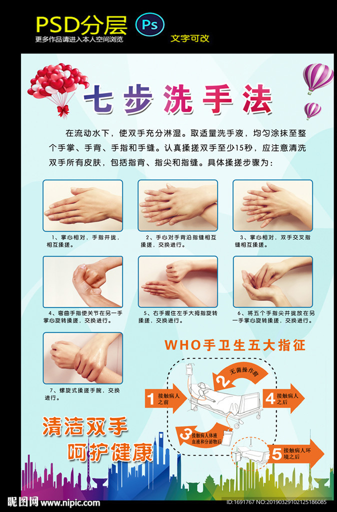 七步洗手法