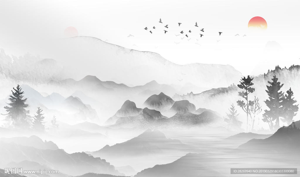 新中式背景墙