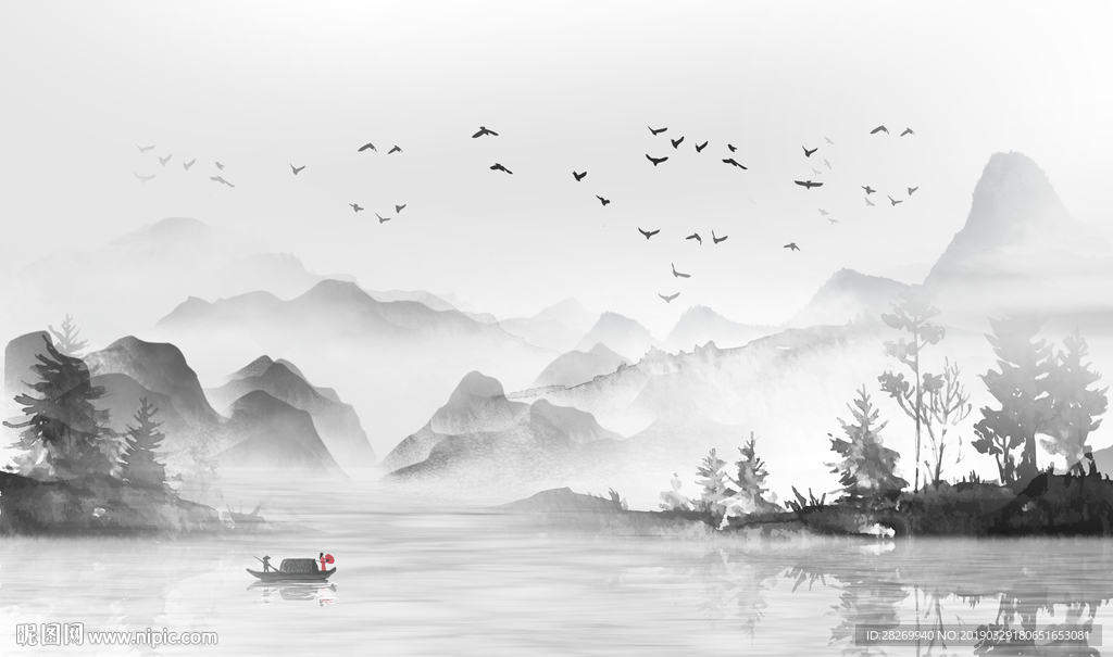 新中式背景墙