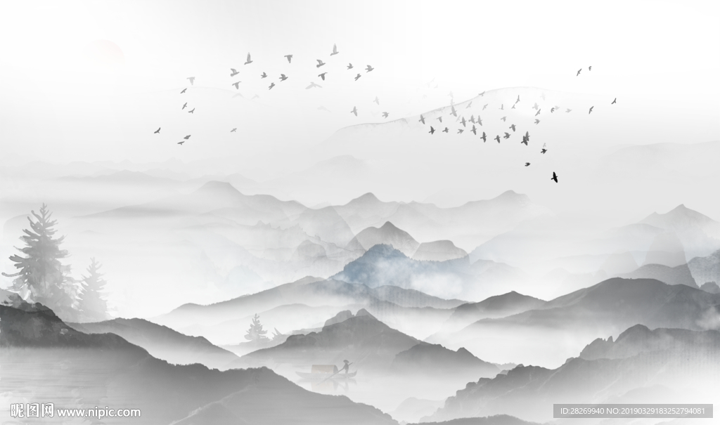 山水壁画