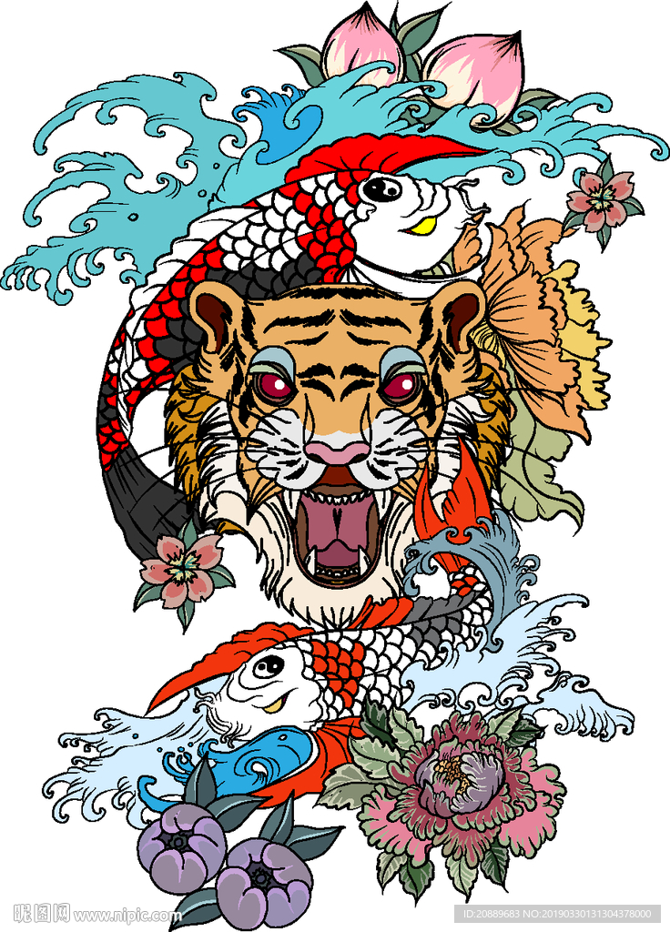 中国龙 漫画 插画 彩画 中国