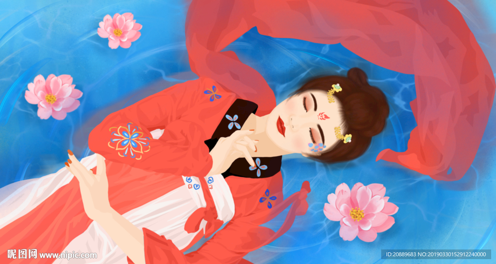 插画 漫画 手绘 意境 月亮