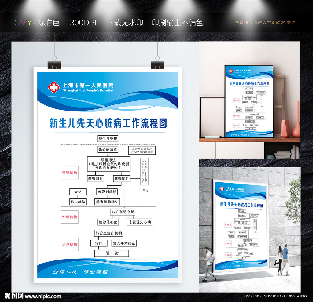 新生儿先天心脏病工作流程图