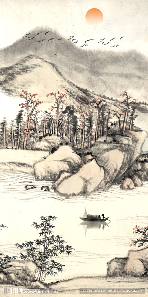 禅意山水装饰画