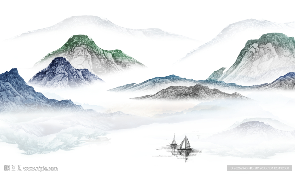 抽象山水