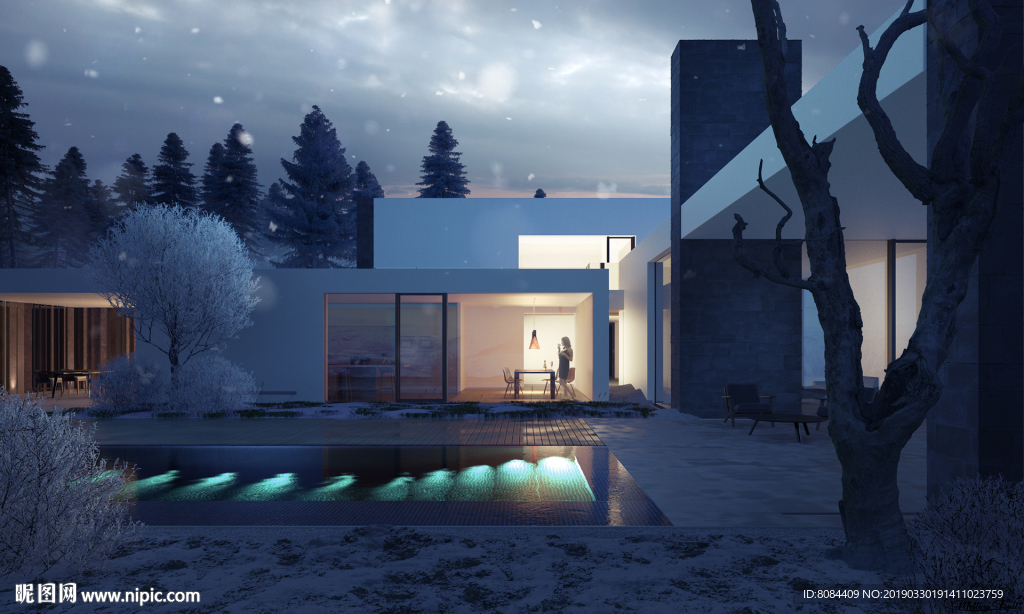 墅居 人文 高端社区 别墅 树