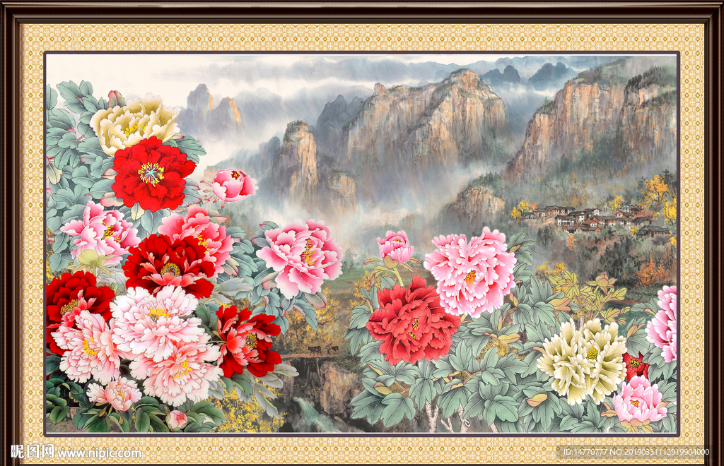 国画牡丹