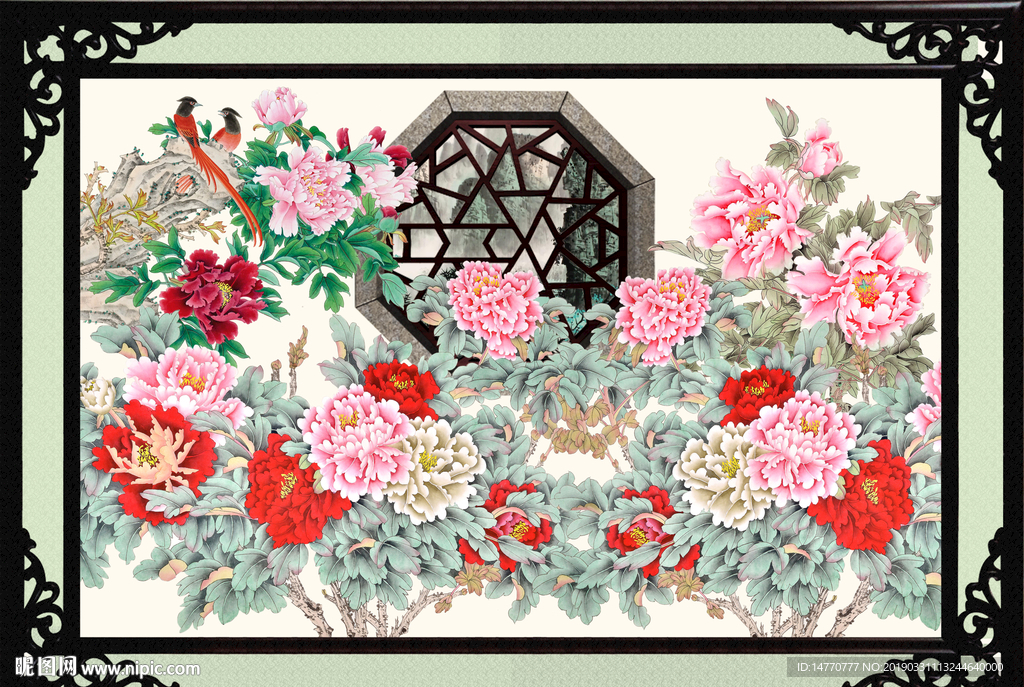 国画牡丹