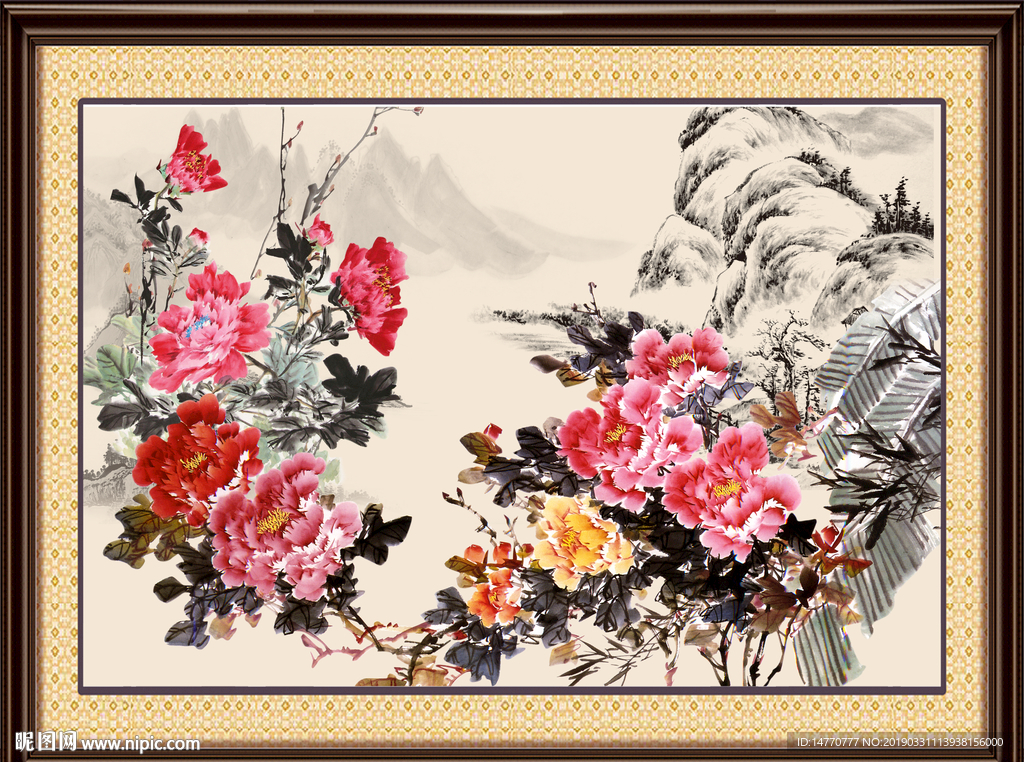 国画牡丹
