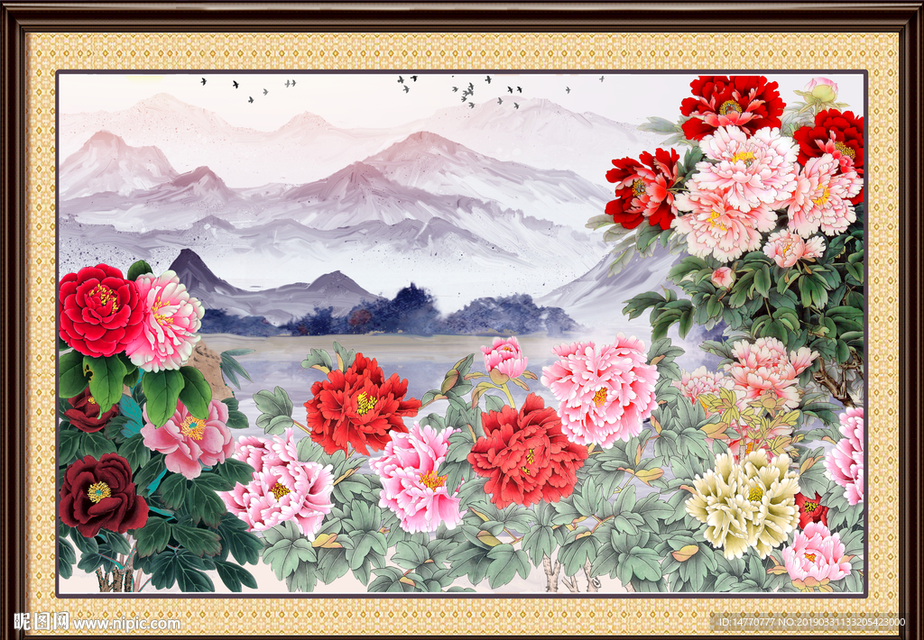 国画牡丹