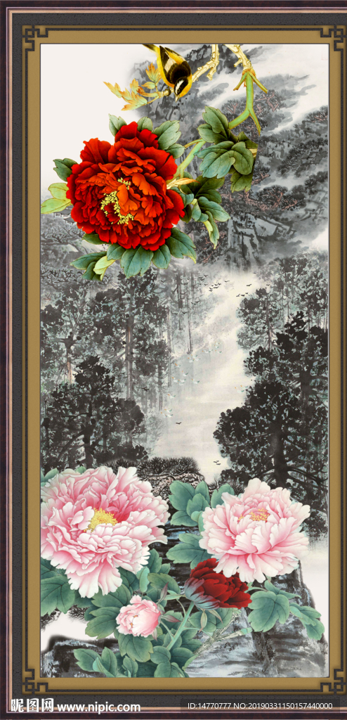 国画牡丹