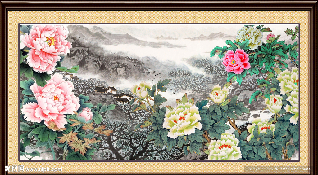 国画牡丹