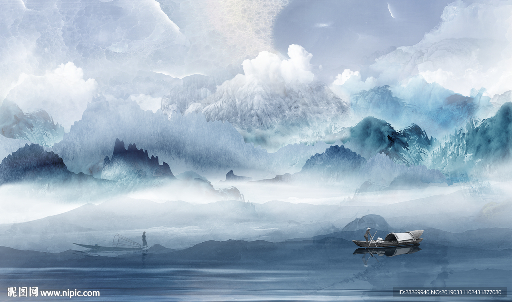 抽象山水画