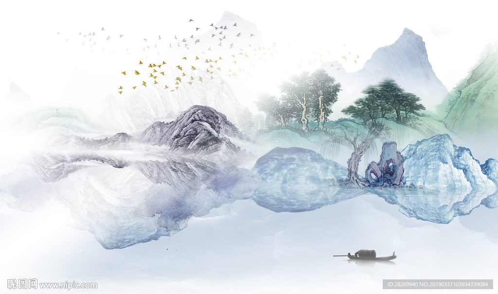 抽象山水画