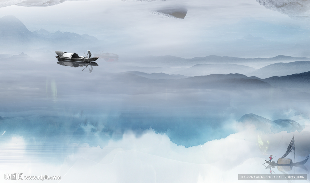 山水情山水画