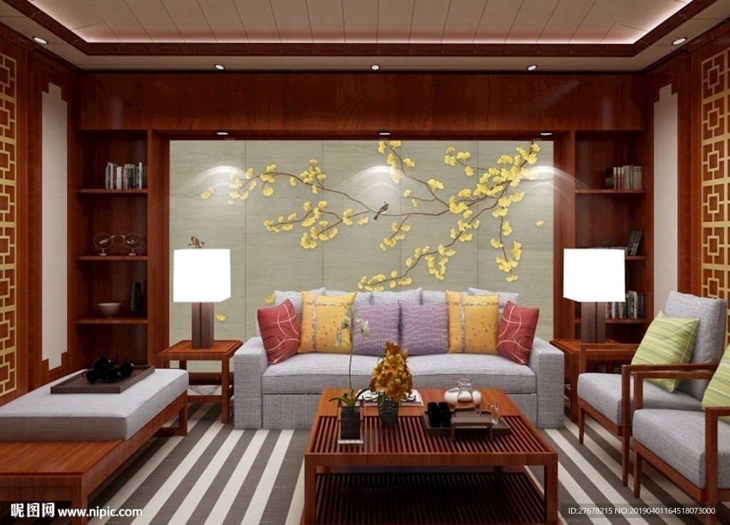 花鸟新中式分成