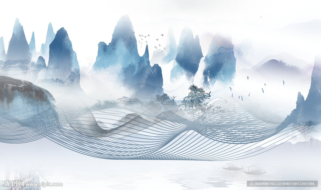 山水背景墙