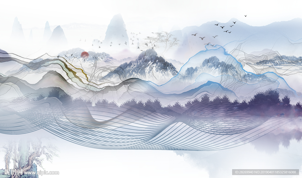 简约山水