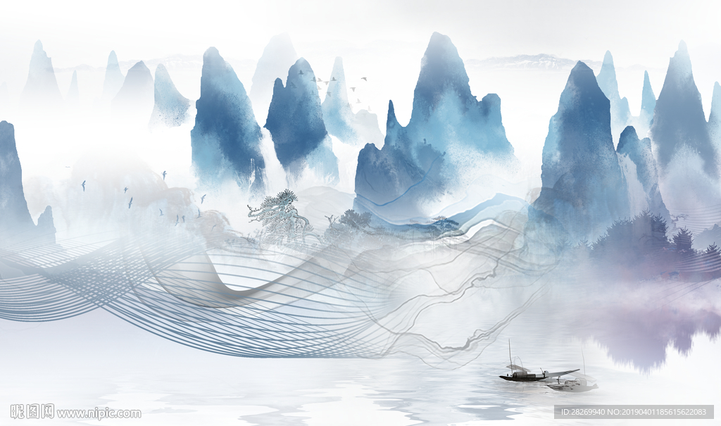 简约山水