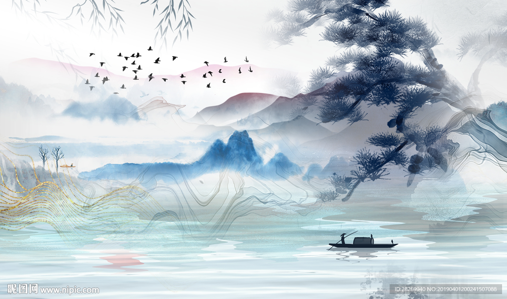 抽象山水画