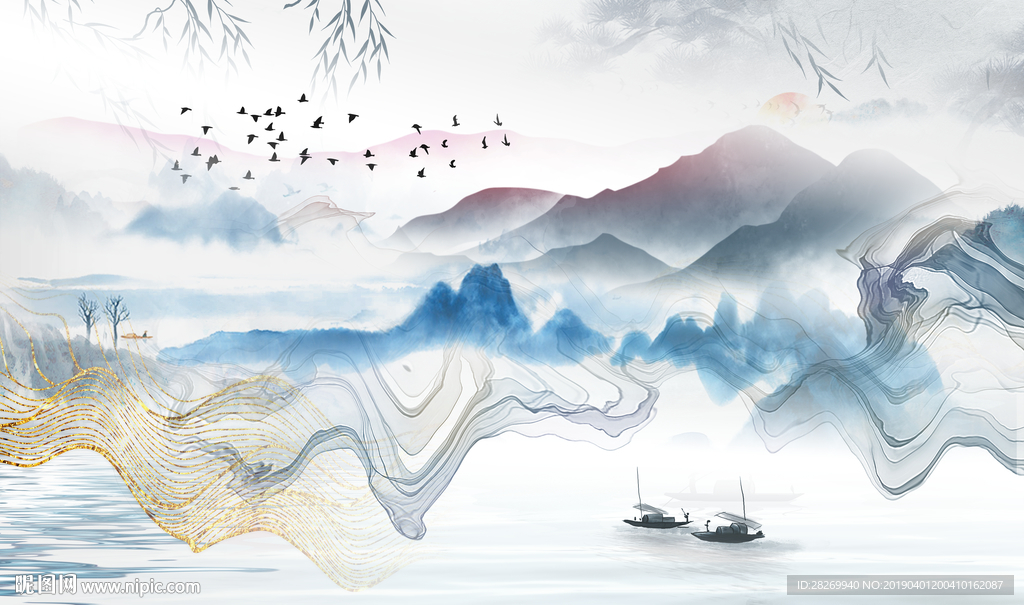抽象山水画
