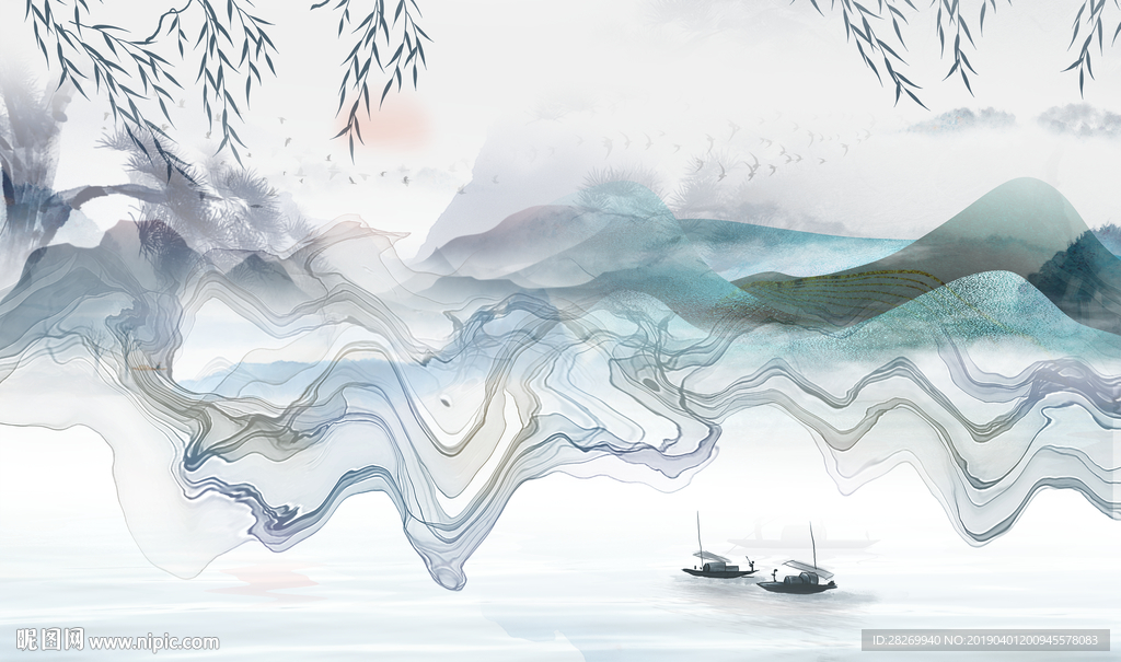 抽象山水画