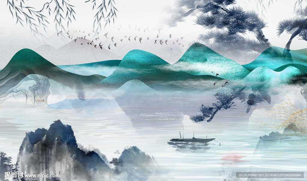 抽象山水画