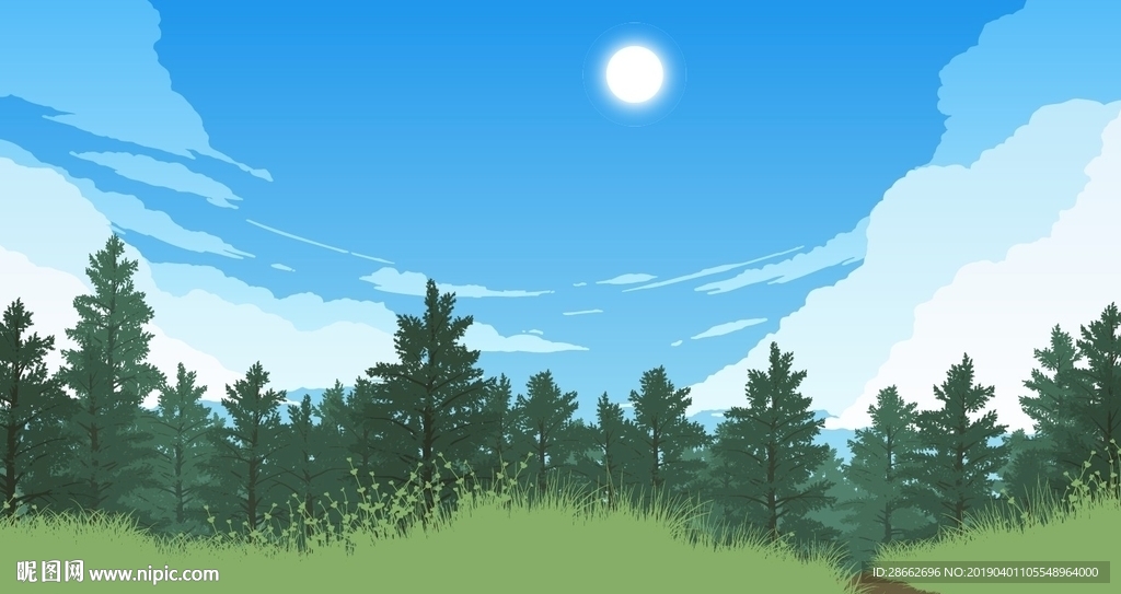 山林风景插画插图