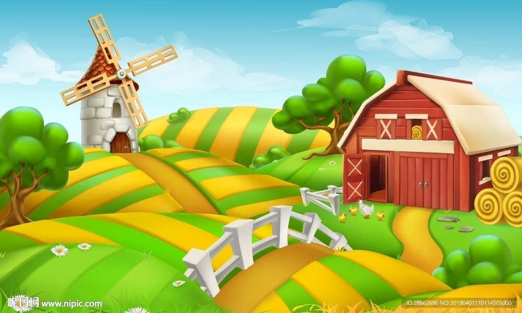 有机农场插画插图