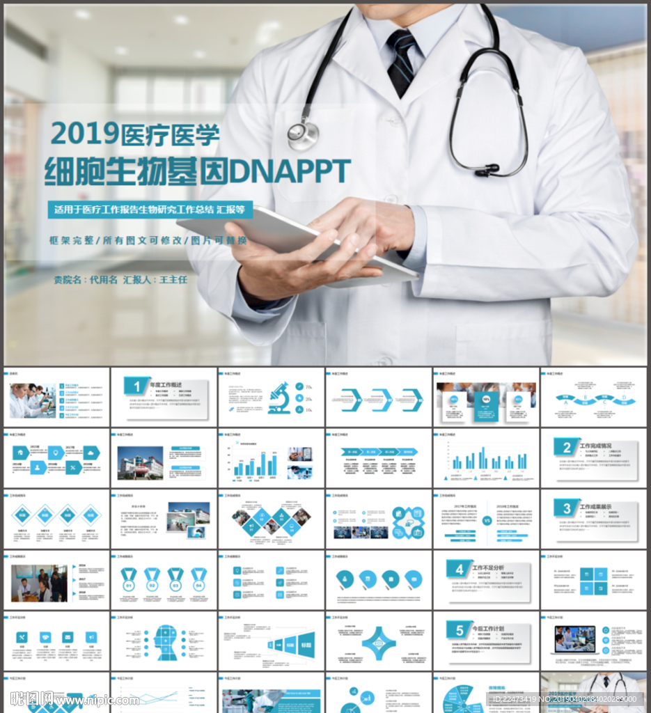 医疗医学报告动态PPT模板