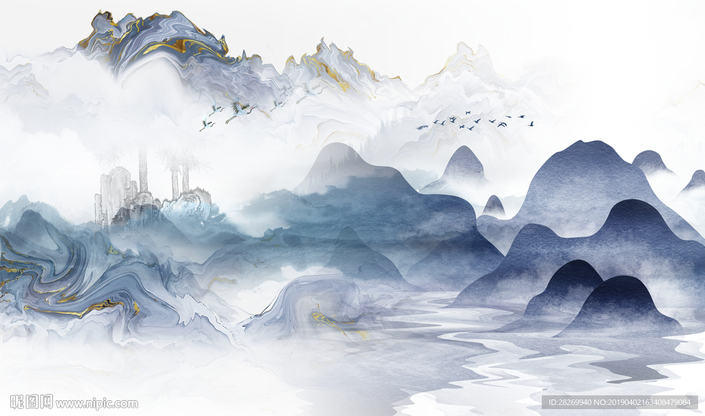 新中式水墨画